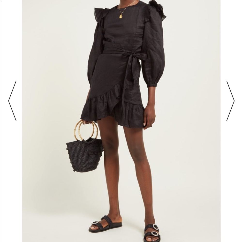 Isabel Marant Etoile black linen dress 34